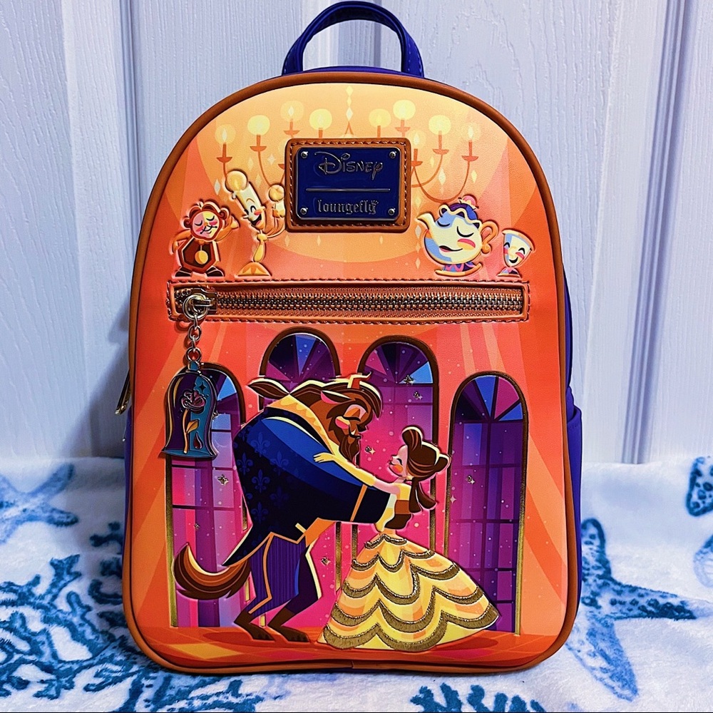 NWT 🥀 Loungefly Beauty & the Beast Chibi Ballroom Backpack